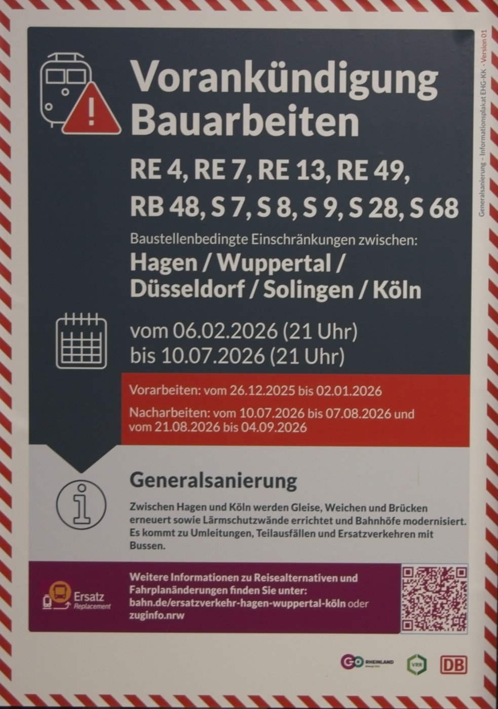 Bahnstrecke Wuppertal Sperrung